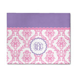 Pink, White & Purple Damask 8' x 10' Indoor Area Rug (Personalized)