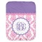 Pink, White & Purple Damask Baby Swaddling Blanket (Personalized)