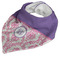 Pink, White & Purple Damask Bandana Closed