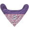 Pink, White & Purple Damask Bandana Flat Approval