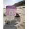 Pink, White & Purple Damask Beach Spiker white on beach with sand