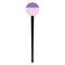 Pink, White & Purple Damask Black Plastic 4" Food Pick - Round - Single Pick