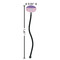 Pink, White & Purple Damask Black Plastic 7" Stir Stick - Oval - Dimensions