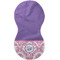 Pink, White & Purple Damask Burp Peanut Shaped Flat