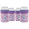 Pink, White & Purple Damask Can Sleeve - MAIN