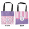 Pink, White & Purple Damask Car Bag - Apvl