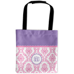 Pink, White & Purple Damask Auto Back Seat Organizer Bag (Personalized)