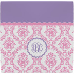 Pink, White & Purple Damask Ceramic Tile Hot Pad (Personalized)