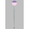 Pink, White & Purple Damask Clear Plastic 7" Stir Stick - Round - Single Stick