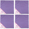 Pink, White & Purple Damask Cloth Napkins - Personalized Dinner (APPROVAL) Set of 4