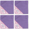 Pink, White & Purple Damask Cloth Napkins - Personalized Lunch (APPROVAL) Set of 4