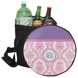 Pink, White & Purple Damask Collapsible Cooler & Seat (Personalized)