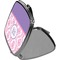 Pink, White & Purple Damask Compact Mirror (Side View)