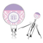 Pink, White & Purple Damask Corkscrew (Personalized)