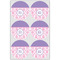 Pink, White & Purple Damask Drink Topper - Large - Set of 6