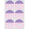 Pink, White & Purple Damask Drink Topper - XLarge - Set of 6