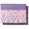 Pink, White & Purple Damask Electronic Screen Wipe - Flat