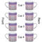 Pink, White & Purple Damask Espresso Cup - 6oz (Double Shot Set of 4) APPROVAL