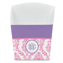 Pink, White & Purple Damask French Fry Favor Boxes (Personalized)