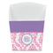 Pink, White & Purple Damask French Fry Favor Box - Front View