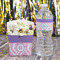 Pink, White & Purple Damask French Fry Favor Box - w/ Water Bottle