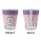 Pink, White & Purple Damask Glass Shot Glass - Standard - APPROVAL