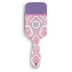 Pink, White & Purple Damask Hair Brushes (Personalized)