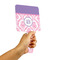 Pink, White & Purple Damask Hand Mirrors - Alt View