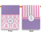 Pink, White & Purple Damask House Flags - Double Sided - APPROVAL
