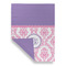 Pink, White & Purple Damask House Flags - Double Sided - FRONT FOLDED