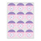 Pink, White & Purple Damask Icing Circle - Small - Set of 12