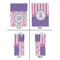 Pink, White & Purple Damask Jewelry Gift Bag - Gloss - Approval