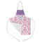 Pink, White & Purple Damask Kid's Aprons - Medium - Main (med/lrg)