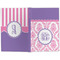 Pink, White & Purple Damask Large Hard Cover Journal - Apvl