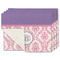 Pink, White & Purple Damask Linen Placemat - MAIN Set of 4 (single sided)