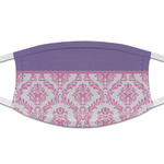 Pink, White & Purple Damask Cloth Face Mask (T-Shirt Fabric)