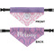 Pink, White & Purple Damask Medium Dog Bandana Approval