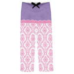 Pink, White & Purple Damask Mens Pajama Pants