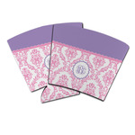 Pink, White & Purple Damask Party Cup Sleeve (Personalized)