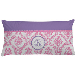 Pink, White & Purple Damask Pillow Case (Personalized)