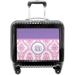 Pink, White & Purple Damask Pilot / Flight Suitcase (Personalized)