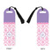 Pink, White & Purple Damask Plastic Bookmarks - Approval