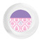 Pink, White & Purple Damask Plastic Party Dinner Plates - Approval