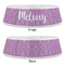 Pink, White & Purple Damask Plastic Pet Bowls - Large - APPROVAL