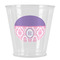 Pink, White & Purple Damask Plastic Shot Glasses - Front/Main