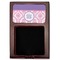 Pink, White & Purple Damask Red Mahogany Sticky Note Holder - Flat