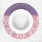 Pink, White & Purple Damask Round Linen Placemats - LIFESTYLE (single)