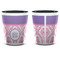 Pink, White & Purple Damask Shot Glass - Two Tone - APPROVAL