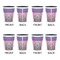 Pink, White & Purple Damask Shot Glassess - Two Tone - Set of 4 - APPROVAL