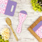 Pink, White & Purple Damask Spoon Rest Trivet - LIFESTYLE